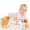 Pluszowe lalki 18 cm Peluche Robot Puppy Plush Toys Interactive Cute Dog Robot Zabawne machanie wstrząsanie urodzinowe zabawki dla dzieci i psa 230220