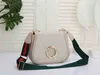 حقائب سهرة Crossbody Ophidia Round Bag Women Co-Branded Camera Bags Fashion Letters Red Green Ribbon جلد طبيعي ذهبي أجزاء معدنية عالية