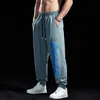 Men's Pants 2023 Muscle Sports Trousers Leisure Ftness Running Breathable Loose Elastic Country 230221