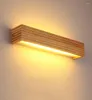 Duvar lambaları Modern Ahşap Işıklar Yatak Odası Başucu Lambası Ev Dekoru Sconce Işık Armatürleri Japon Led Ayna AC 220V