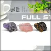 Stone 1.5 Natural Tortoise Statue Healing Crystal Quartz Hand Carved Sea Turtle Figurine Reiki Gem Fengshui Home Decoration Drop Del Dhqxt