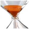 時計アクセサリー他の色！ 60分の木製サンドグラス砂時計タイマークロック装飾ユニークなギフトタイプ：60分の黒いフレームオレンジ