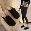 Slippare Fabriksdesigner Birkinstocks 2023 Spring Fashion Versatile Lazy Shoes French Soft Sole Baotou Half Slippers Women's Flat One Step Bucken