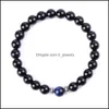 Bedelarmbanden mannen blauw groen rood tijger oogsteen armband boeddha handgemaakt 8 mm balck kralen zomer vrouwen sieraden cadeau drop levering dhbql