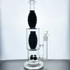Caractéristiques étonnantes, tuyau de narguilé en verre de grenade créatif noir avec deux joints de 18,8 mm (GB-329)