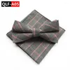 Bow Ties British Style Cotton Men's Tie Set Wedding Dress Suit Square Towel Fashion Accessories