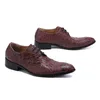 Chaussures Oxford italiennes en cuir véritable faites à la main pour hommes, richelieu de célébration de fête de mariage, chaussures habillées à lacets marron