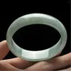 Bangle mooi licht groen jade Chinese hand gesneden armband sieraden cadeau