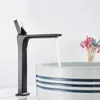 Bathroom Sink Faucets Hownifety Black Chrome Bathroom Basin Faucet Short or Tall Cold Water Mixer Crane Tap Deck Mount Tapware Soft Water Wash 230221