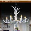 Pendant Lamps 6/8/10 Heads American Retro Lamp Europe Country Fixture Resin Deer Horn Antler Chandeliers Decoration E14 110-220V