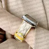 Designer m Genuine Watch Bands per cinghie di Apple Watch 38mm 49mm 49mm 42mm 44mm 45mm iwatch 4 5 SE 6 Serie Lettera di stampa di moda in fascia Serie Golden Link Wristband