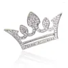 Broches Royal Simulation Bijoux Crown Brooch Pin up for Women Crystal Broches Hollow Rhinestone Abound épingles nuptiales