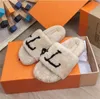 2022 NYA Designers Vinter Lyx Dam ull Tofflor päls Fluffy Furry Varma bokstäver Sandaler Bekväm logotypbroderi Flip Flop storlek 36-42 ifashion