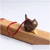 Charms Creative Cute Cat Wooden Black Bag Pendant Ornament Men Women Gift Trend Fashion Jewelry Japanese Korea Features Ph