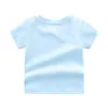 Klädset Pojkar Flickor Kortärmad T-shirt Söta barnkläder Baby bomull T-shirts Sommar T-shirts Småbarn Stripe 230220