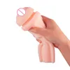 Nxy Sex Men Masturbators USB Rechargaible Male Masturbator Vagina Toys for Oral Double Design Cup Toy Adult 0104