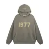 Designer Fashion Europe and America New Oversized Hoodie Men Women High Quality 1977 Flocked 100% Cotton Pullover Loose Couples Sweatshirts Fashion Hip Hop Hoodie