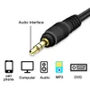 Audio Aux Cable 35mm Jack Male to Female Stereo Extension Headphone Splitter Cord Black White Cables