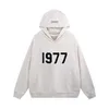 Designer Fashion Europe and America New Oversized Hoodie Men Women High Quality 1977 Flocked 100% Cotton Pullover Loose Couples Sweatshirts Fashion Hip Hop Hoodie
