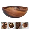 Miski kuchenne drewniane zastawa stołowa drewno drewniane okrągłe zastawa stołowa Prezenty domowe Prezenty z zupa pojemnik na posiłek miska