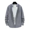 Men's Casual Shirts Stylish Spring Top Breathable Turn-down Collar Mid Length Plus Size Cardigan Shirt Men Match Clothes