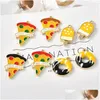 Charms 10Pcs/Pack Pizza Popsicle Donuts Cake Enamel Metal Golden Pendants Earring Diy Fashion Jewelry Accessoriescharms Drop D Dh9Os