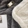 Ketowy guret ciepłe zimowe puszyste łóżko w kratę miękki gęste rzut podwójna kołdra pokrywa polaru rozłożona na 230221