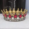 Tiaras vintage crystal tiaras och kronor drottning kung brudtävling diadem kvinnor män huvudstycke bröllop brud hår smycken tillbehör z0220