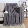 Blankets Nordic Tassel Blanket For Couch Sofa Bed Decorative Soft Textured Knitted Picnic Travel Airplane El