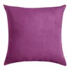 Pillow Velvet Fabric Pillowcase Plain Color Car Sofa Cover Solid Office Simple Decoration 45x45cm