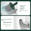 Escovas de vaso sanitário suportes pincel silicone sem parede livre multifuncional ferramentas de limpeza de três peças com suporte de banheiro doméstico conjuntos de acessórios 230221