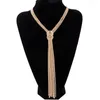 Hangende kettingen vrouwelijke trui accessoires ronde cirkel lange tassel eenvoudige stijl glanzende gouden zilveren kleur hoge kwaliteit ketting