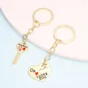 Porte-clés Styles 1 paire Couple je t'aime lettre porte-clés coeur porte-clés amoureux chaîne Souvenirs saint valentin bijoux
