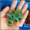 Band Rings 6Mm Wide Pink Green Red Glass Crystal Agate Jade Ring Jewelry Finger For Women Me Baby Drop Delivery Dhl03