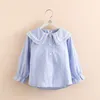 Kids Shirts Children Clothing Spring Autumn 2 3 4 6 8 10Years Child Turn-Down Neck Tops Kids Baby Girls Long Sleeve Blouse Shirt 230220