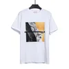 Mens T Shirt Tasarımcı Lüks Marka Gömlek Ekibi Boyun Kısa Kollu Nefes Alabilir Açık Siyah Beyaz 18 Styles Boyut S-XL Geometrik Baskılı Giysiler Çift Modeller Gömlekler