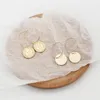 Dangle Earrings Fashion Metal Round Circle Pendant Drop Earings For Women Boho Style Beach Jewelry Cute Shell Starfish Owal R06