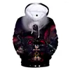 Heren Hoodies 2023 Mooie fel kleur Halloween 3D -geprinte mannen/vrouwen/kinderen Hip Hop Cool Harajuku Boy/Girl