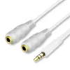 AUX Cable Jack 3.5mm Audio Cable 3.5 Mm Jack Stereo Audio Male To 2 Female Headset Mic Y Splitter Cable Adapter