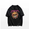 Herr t-shirts Heavy Metal Rock Band Print Men T Shirt 100Cotton Skull Skeleton Women Vintage Tshirts Overdimensionerade herrkläder gratis frakt Z0221