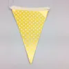 Party Decoration 10sets/lot Baby Shower Blue Pink Green Polka Dots Theme Hanging Banner Decorate Bunting Boys Favors Pennant Birthday Flags