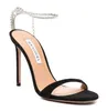 Berömd design is sandal ankel rem kil aquzura höga klackar sandaler promenad party bröllop pumpar 34-43