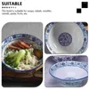 Bowls Bowl Ceramic Ramen Cereal Porcelain Salad Tableware Soup Serving Rice White Deep Asian Exquisite Kitchen Blue Noodle