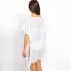 Kvinnors badkläder Beach Dress Sexig täckning Chiffon Bikini Kaftan Pareo Sarongs Tunic Swimsuit Bathing Suit Cover Ups Robe de Plage #Q214