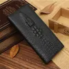 Factory whole men handbag first layer leather crocodile wallet personality leatheres long wallets business leathers purse tren243k