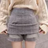 Rokken rokken dames herfst wollen plaid a-line zipper chique Koreaanse stijl mini hip-skirt stijlvolle preppy dames faldas streetwear ins 230221