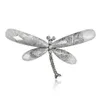 Pins Brooches Wholesale Womens Fashion Natural Insect Animal Lovely Alloy Rhinestone Golden Dragonfly Brooch Pins Women/Man Party We Dh5V2