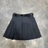 スカートデザイナーの女性の短いデニムスカート、クラシックプリーツスリムAラインレザードレス、複数のスタイル、S-L 6p3yラグジュアリーIV9y