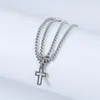 Charmarmband Cross Pendant Rostfritt stål armband manlig retro punk smycken