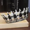 Tiaras vintage crystal tiaras och kronor drottning kung brudtävling diadem kvinnor män huvudstycke bröllop brud hår smycken tillbehör z0220